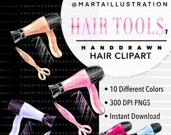Hair ClipArt, Hair Stylist ClipArt, Blowdryer ClipArt, Salon ClipArt