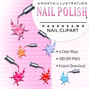 NAIL CLIPART, Nail PNG, Nail Polish ClipArt, Nail Tool ClipArt, Nail Logo, Planner Clipart, gel polish ClipArt, nail polish png