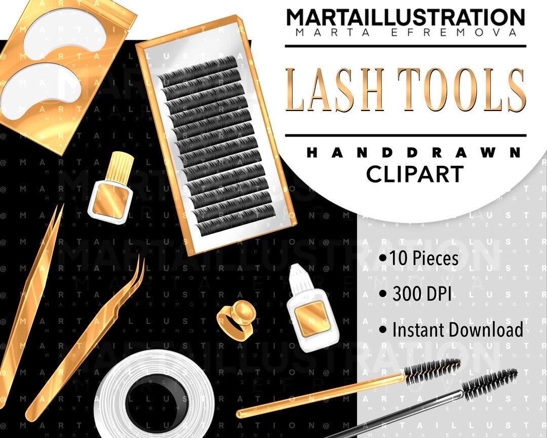 LASH CLIPART, Lash Tool Clipart, Glam Clipart, Lash Tool Png, Salon