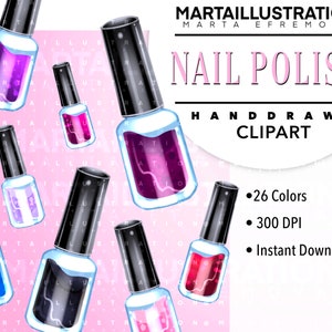 NAIL CLIPART, Nail PNG, Nail Polish ClipArt, Nail Tool ClipArt, Nail Logo, Planner Clipart, gel polish ClipArt, nail polish png