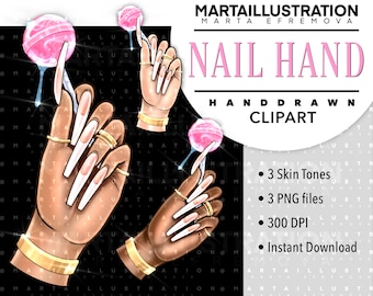 NAIL CLIPART, Nail PNG, Nail Polish ClipArt, Nail Hand ClipArt, Nail Logo, Planner Clipart, gel polish ClipArt, nail polish png