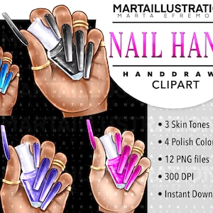 NAIL CLIPART, Nail PNG, Nail Polish ClipArt, Nail Hand ClipArt, Nail Logo, Planner Clipart, gel polish ClipArt, nail polish png