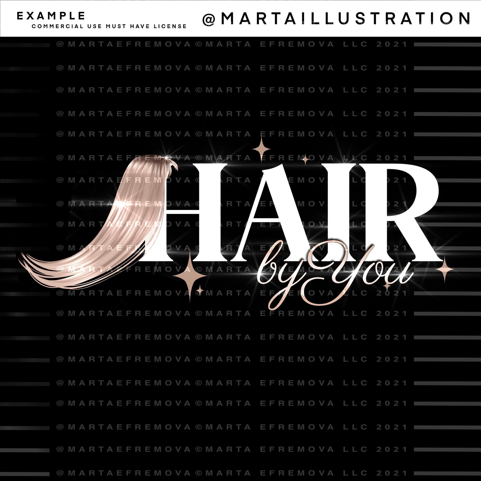 Hair Clipart Long Hair Clipart Long Straight Hair Clipart - Etsy