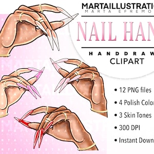 NAIL CLIPART, Nail PNG, Nail Polish ClipArt, Nail Hand ClipArt, Nail Logo, Planner Clipart, gel polish ClipArt, nail polish png
