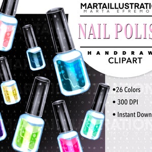 NAIL CLIPART, Nail PNG, Nail Polish ClipArt, Nail Tool ClipArt, Nail Logo, Planner Clipart, gel polish ClipArt, nail polish png