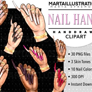 NAIL CLIPART, Nail PNG, Nail Polish ClipArt, Nail Hand ClipArt, Nail Logo, Planner Clipart, gel polish ClipArt, nail polish png