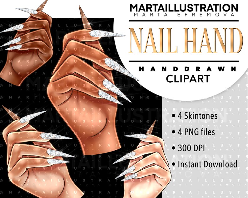 NAIL CLIPART Nail PNG Nail Polish Clipart Nail Hand - Etsy