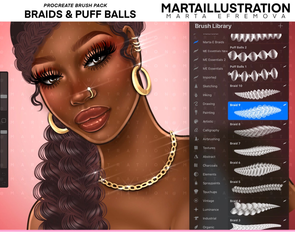 PROCREATE BRUSH PACK Procreate Brushes Braid Procreate Etsy