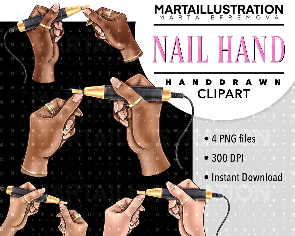 NAIL CLIPART Nail PNG Nail Polish Clipart Nail Hand - Etsy