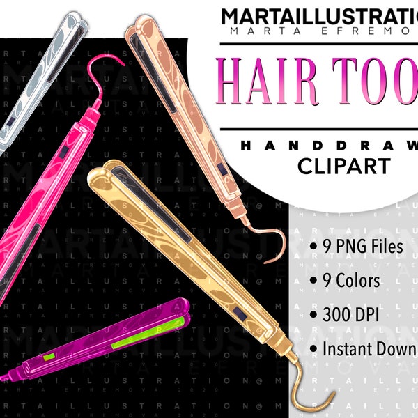 Hair iron ClipArt, hair tool ClipArt, Hair ClipArt, Hair Stylist ClipArt, Salon ClipArt, hot comb ClipArt, hair stylist ClipArt