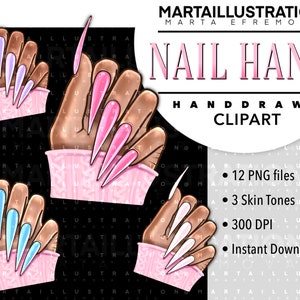 NAIL CLIPART, Nail PNG, Nail Polish ClipArt, Nail Hand ClipArt, Nail Logo, Planner Clipart, gel polish ClipArt, nail polish png