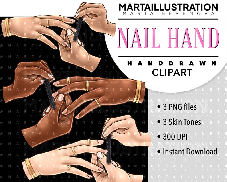 NAIL CLIPART Nail PNG Nail Polish Clipart Nail Hand - Etsy