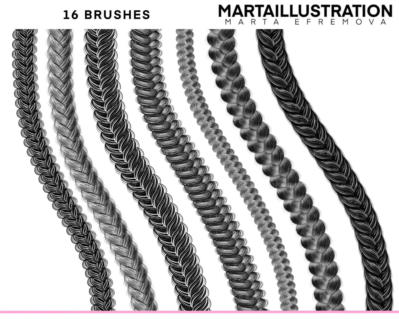 PROCREATE BRUSH PACK Procreate Brushes Braid Procreate Etsy