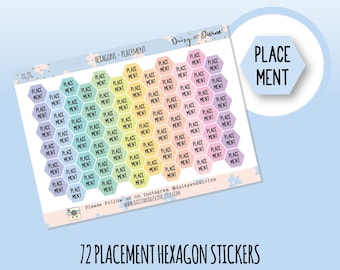 student planner ut Placement Planner Stickers, Hexagon Stickers, Nursing Placement, Midwifery Stickers, Stickers for Nurses, Bullet Journal, Pastel Rainbow
