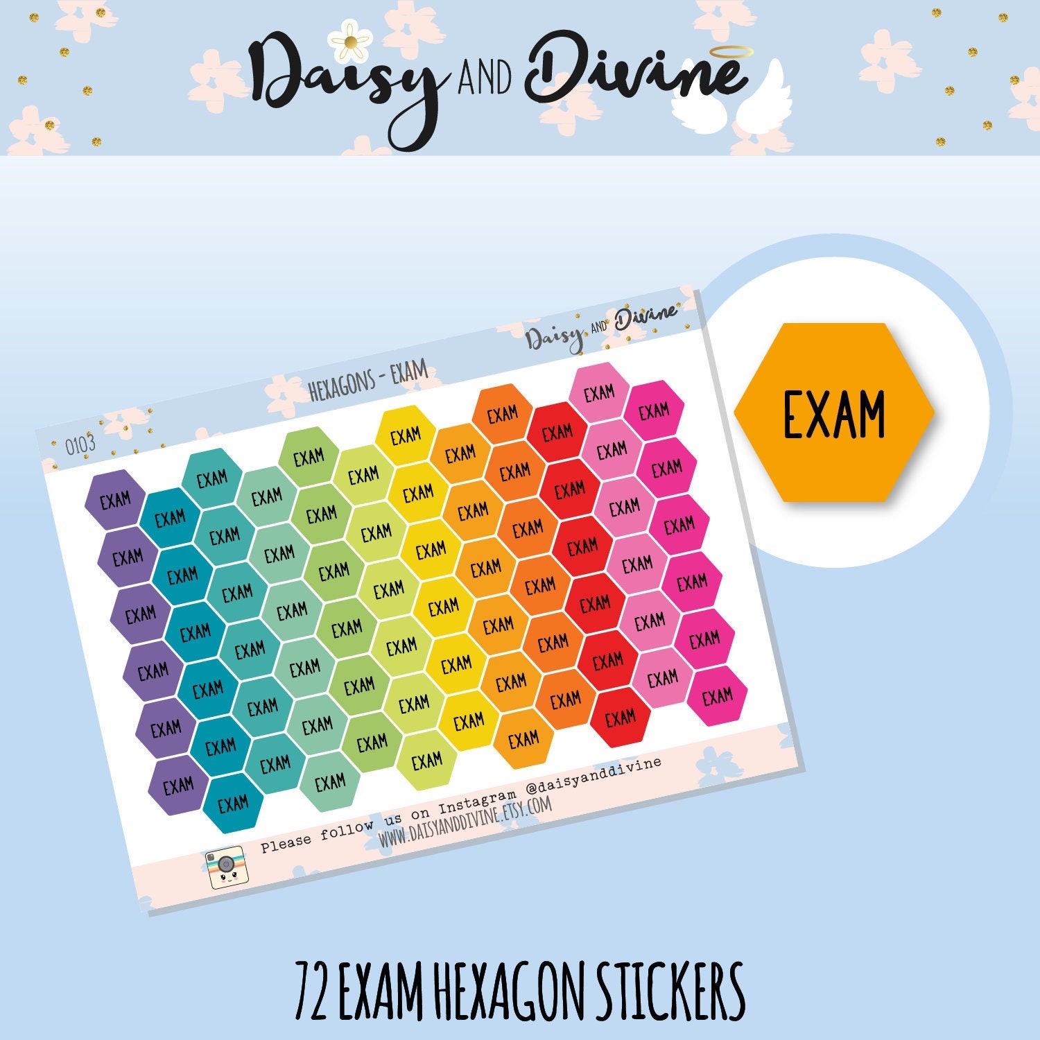 Exam and Quiz School Planner Stickers