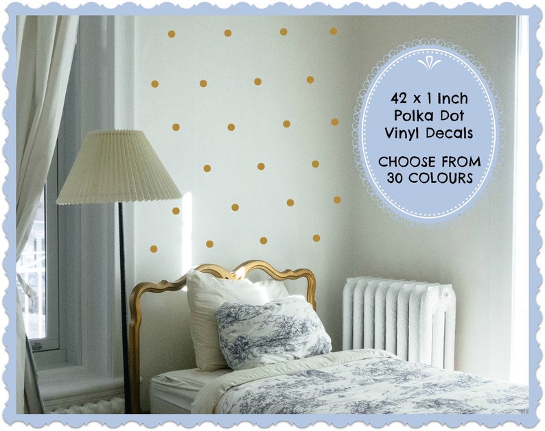 Polka Dot Vinyl Wall Decals Removable Wallpaper Vinyl Circle Etsy