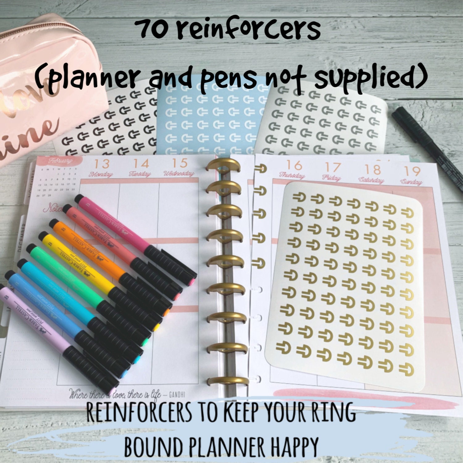 Ring Bound Planner Hole Reinforcer Hole Punch Sticker Hole Etsy UK