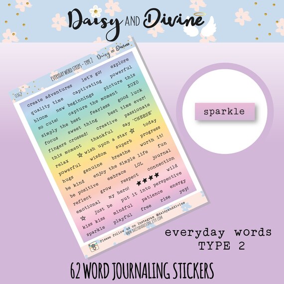 word journaling sticker strips word scrapbooking sticker etsy australia
