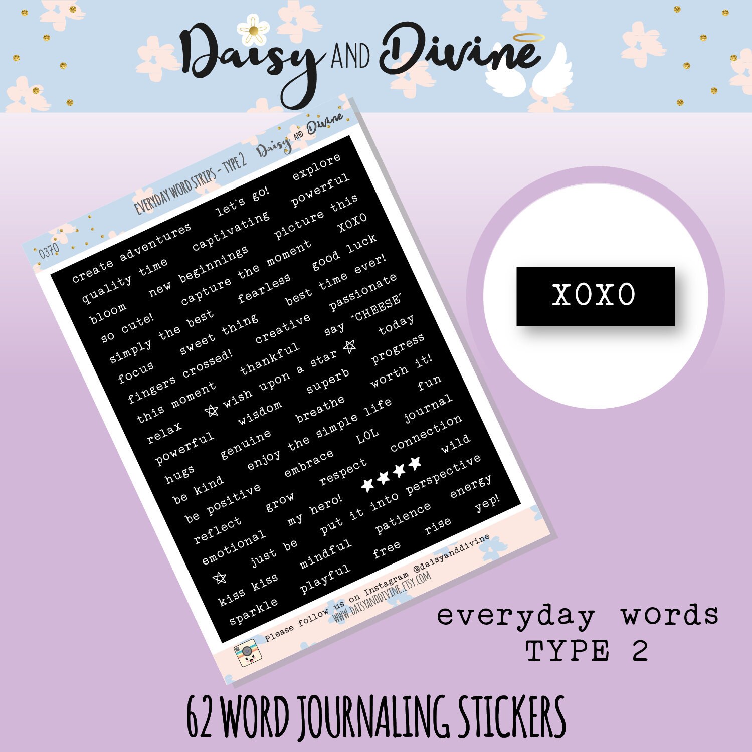 Word Journaling Sticker Strips, Word Scrapbooking Sticker, Little Wor…