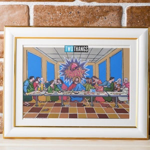 Taco Bell & The Last Supper Mashup Art Print – Unique 11x17 Funny Wall Art, Fun Fast Food Decor, Perfect Gift for Foodies and Art Lovers