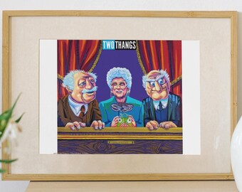 Golden Girls & Muppets Mashup Art Print – Pop Culture TV Decor