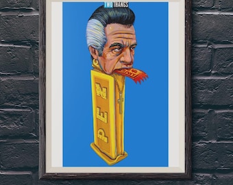 Paulie Walnuts Pez Dispenser Art Print – Fun Sopranos Mashup for TV & Pop Culture Fans