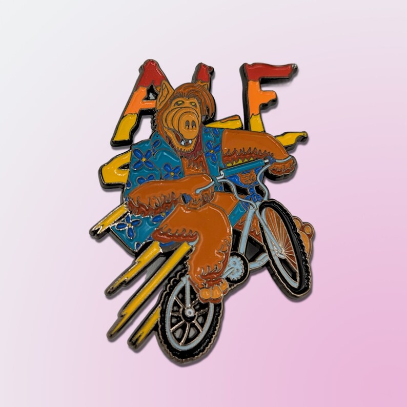 Alf BMX Bike Hard Enamel Pin, 80s Retro Punk Jewelry - Etsy