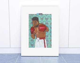 Muhammad Ali Art Print – Butterfly & Bees, Signed 11x17 Boxing Art