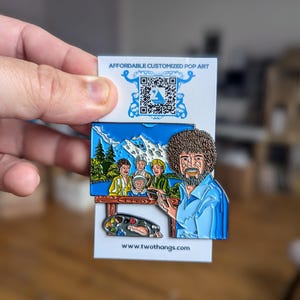 the Golden Girls get their portrait painted large enamel pin, cute artwork accessory, funny wearable mash up art jewelry, XL lapel Flair