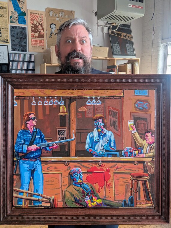 They Live / Cheers – Surreal Pop Culture Art Print (8.5x11 or