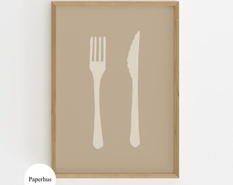 No Ai | Handmade Posters | Cutlery Print (Digital Download)