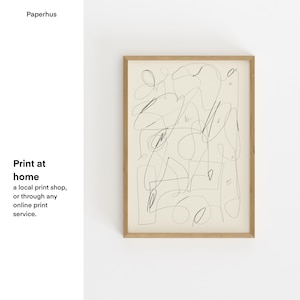 Neutral Abstract Gallery Wall Art Set, Minimalist Prints (Digital Download) image 5