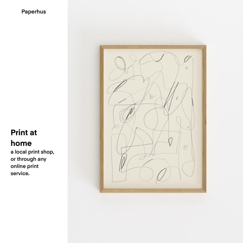 Neutral Abstract Gallery Wall Art Set, Minimalist Prints (Digital Download) image 5