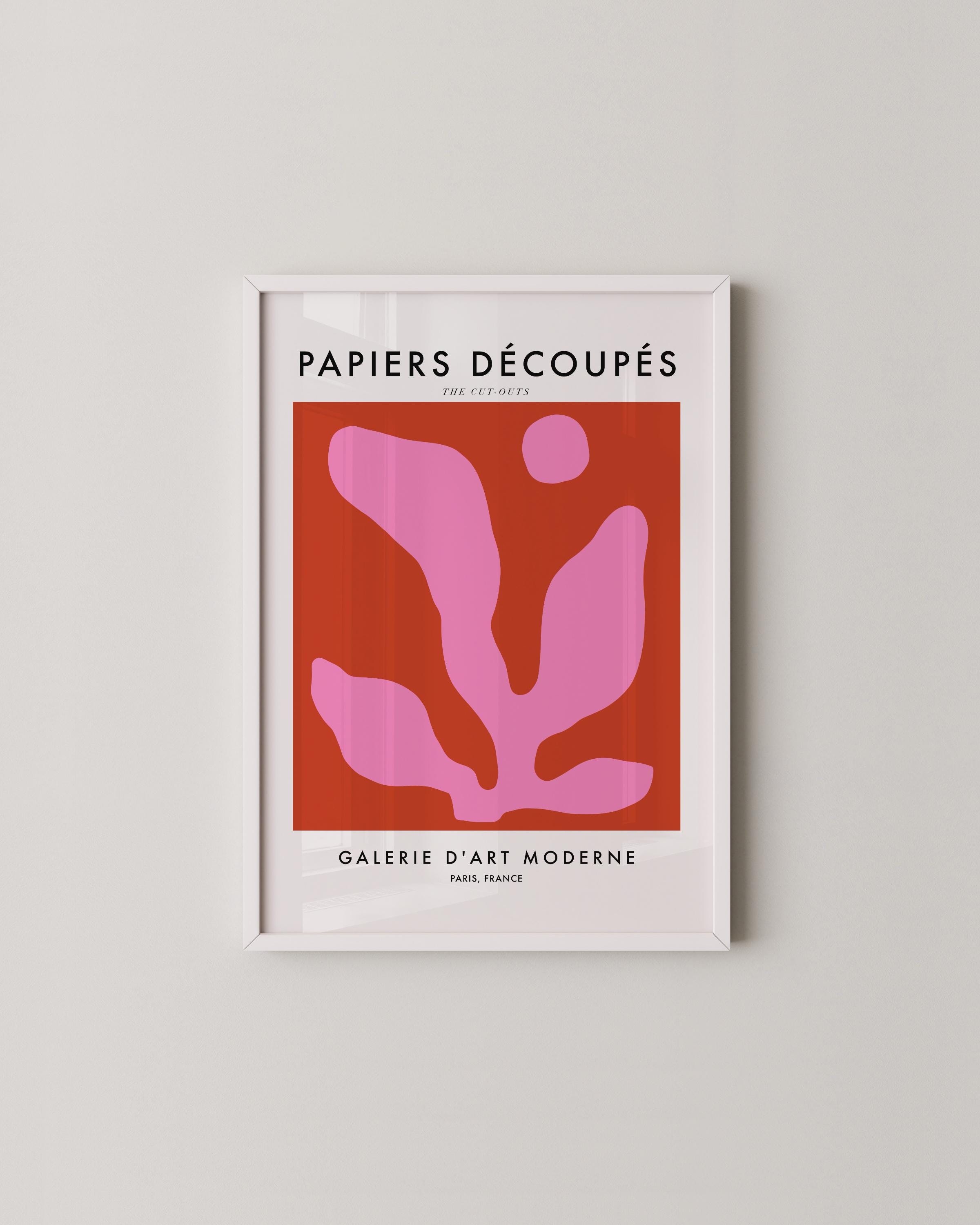 Poster abstrait floral imprimable | Téléchargement numérique | Esthétique maximaliste rose | Décoration d'intérieur DIY | Prints2paper