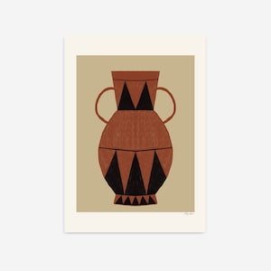 Aztec Vase Print, PRINTABLE Wall art, Terracotta Pot, Botanical Prints, Modern Contemporary Home Decor By Prints2Paper