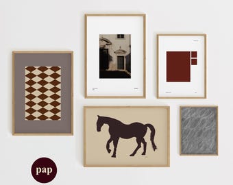 Print Set Of 5 | Scandinavian Gallery Wall | Neutral Wall Decor | Paperhus