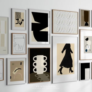 MEGA Bundle, Modern Gallery Wall, PRINTABLE Wall Art, Set Of 15, Neutral Gallery Wall, Scandinavian Decor