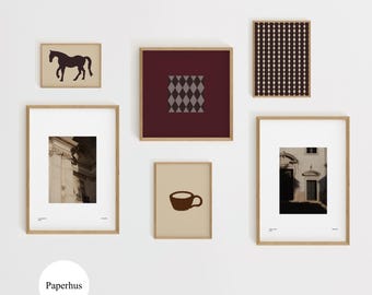 Contemporary Gallery Wall Art | Handmade Posters |  Set Of 6 Prints (Digital Download)