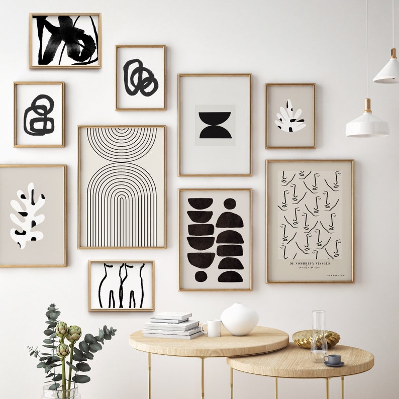 Modern Gallery Wall Set Set of 10 Prints Gallery Wall Etsy