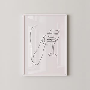 バーカートプリント | 印刷可能なウォールアート | 線画 | ミニマルな装飾 | バーウェアとカクテルギフト | Prints2paper