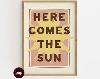 Summer aesthetic poster, original handmade art by Paperhus
