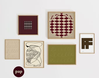 Print Set Of 6 | Scandinavian Gallery Wall Art (Digital Download)