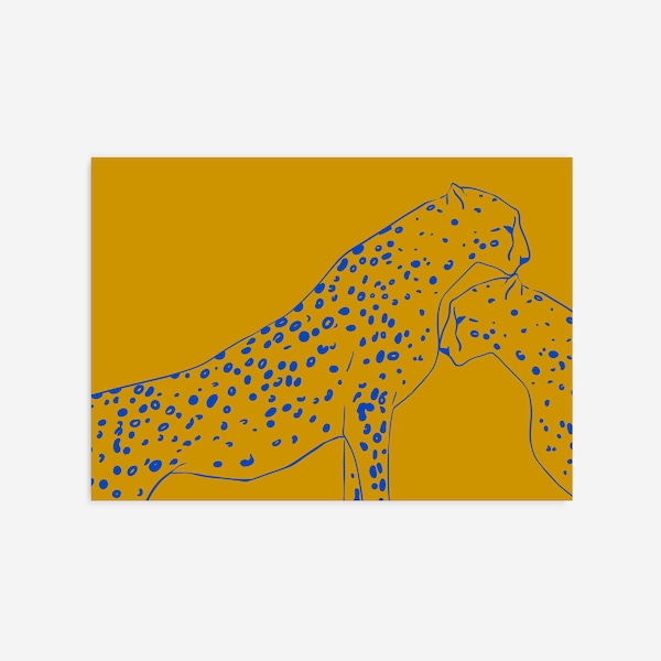 Gepard Print, abstrakte Kunst, Eklektische Wandkunst, Poster, DRUCKBARE Wandkunst, bunte Drucke