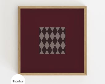 No Ai | Handmade Posters | Square Geometric Print (Digital Download)