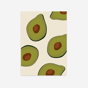 Avocado Print, Avocado kitchen Print, Green Wall Art, Fruit Poster, Kitchen Wall Art, Kitchen Decor, Printable Wall Art, Modern Art