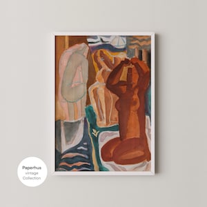 arte murale di metà secolo / stampabile vintage antico / stampa boho / arredamento soggiorno / interni boho