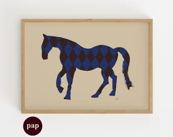 Human Made | Harlequin Horse Poster | Horizontal Print (Digital Download)