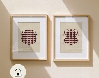 Print Set Of 2 Vase Posters | Gallery wall | Neutral Abstract Wall Art (Digital Download)