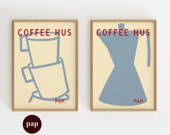 Coffee Poster Set Of 2 | Kitchen Gallery | Dining Decor (Digital Download)