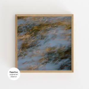 Original Photography | Motion Blue Abstract Photo | Square Wall Art (Digital Download)